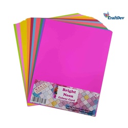 Bright Neon Multi-Colour Card  8.5 x 11 - 50 Sheets